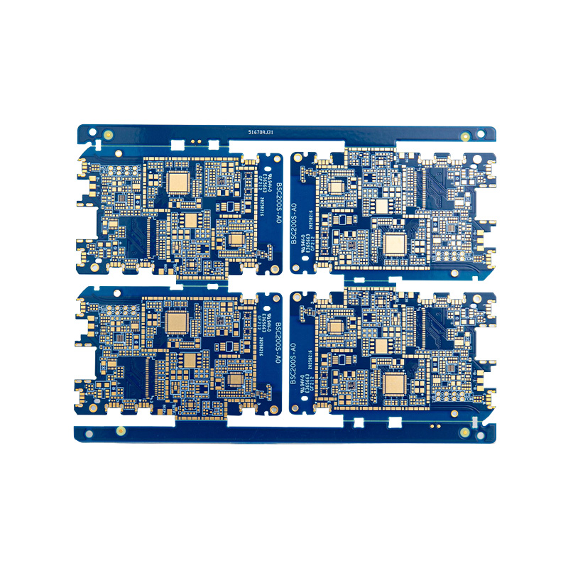 Dubbelzijdige printplaat met blauw goud